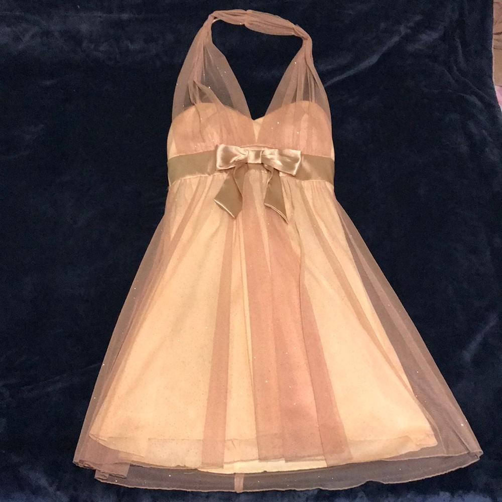 GoJane Gold Halter Dress